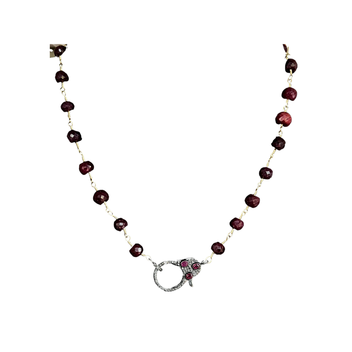 Ruby Beaded Necklace