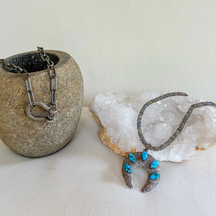 Hammered Shackle Necklace