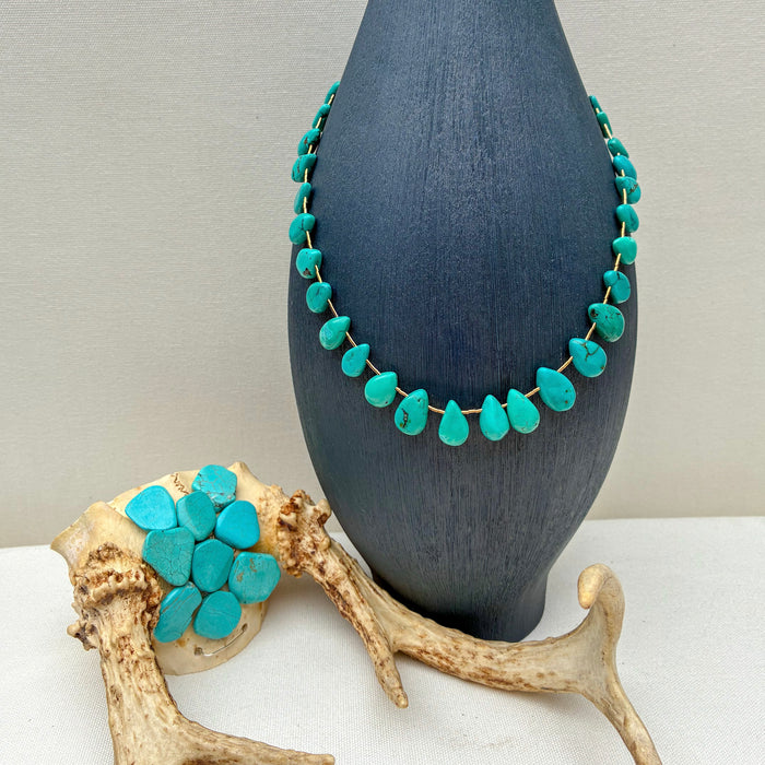 Beaded Teardrop Turquoise