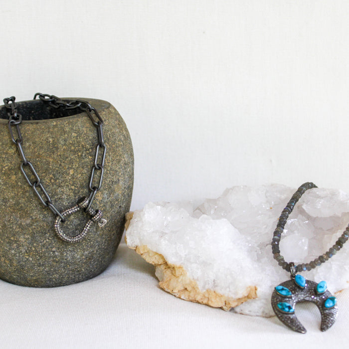 Hammered Shackle Necklace