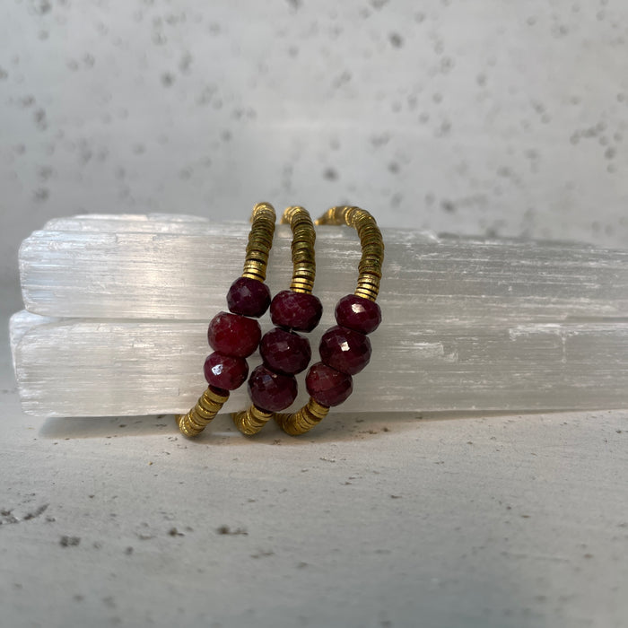 Gemstone Mini Halo Bracelets