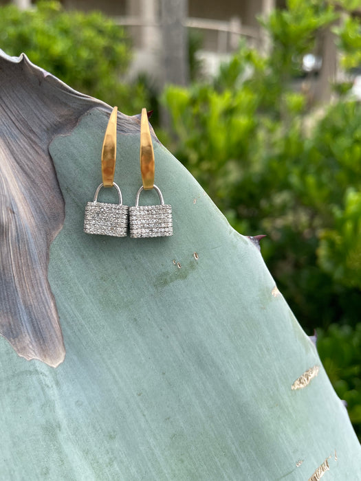 Padlock Diamond Earrings